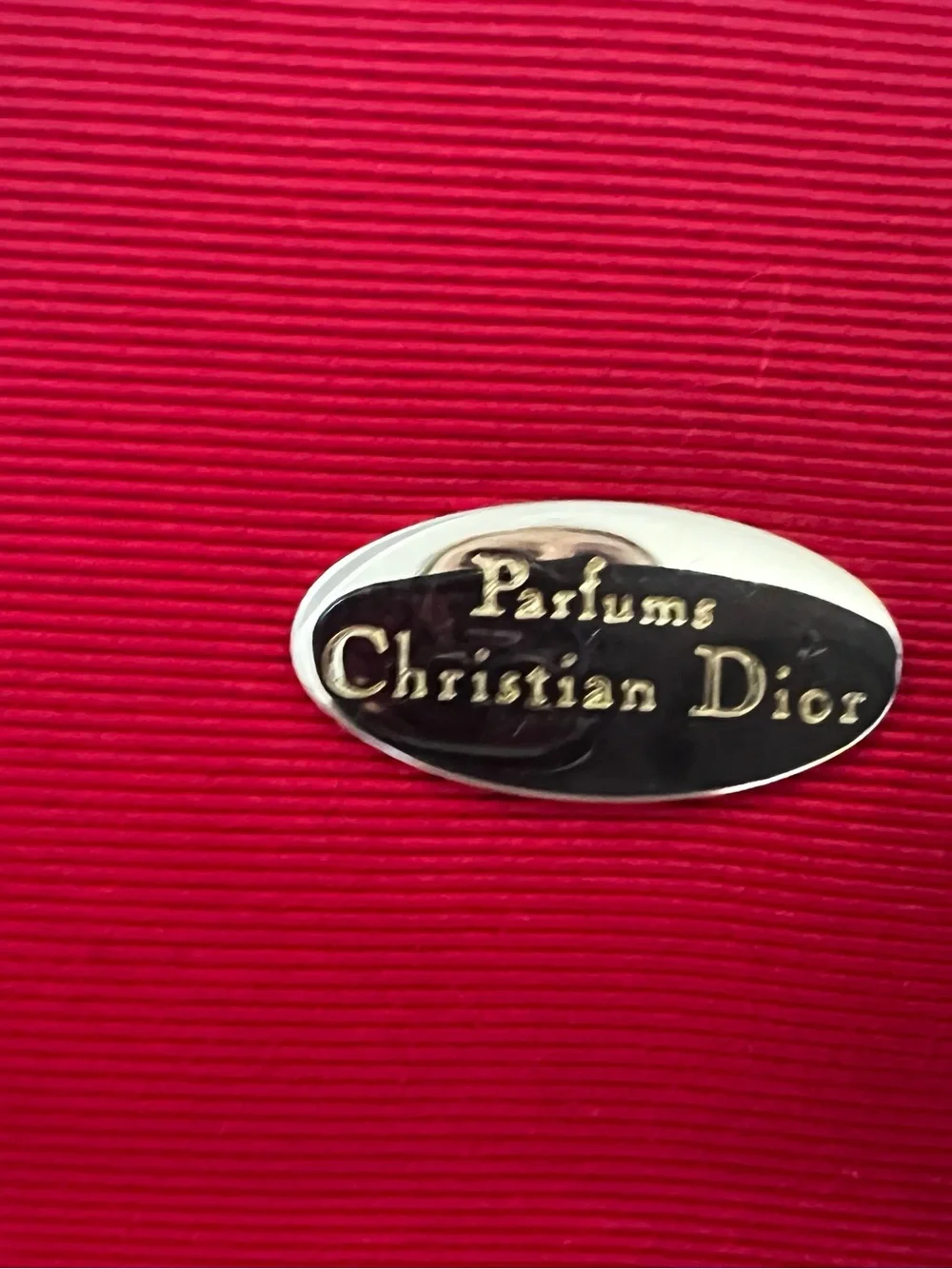 Christian Dior Parfums Red Vintage Case Fragrance Cosmetics Gift Mirror 90s